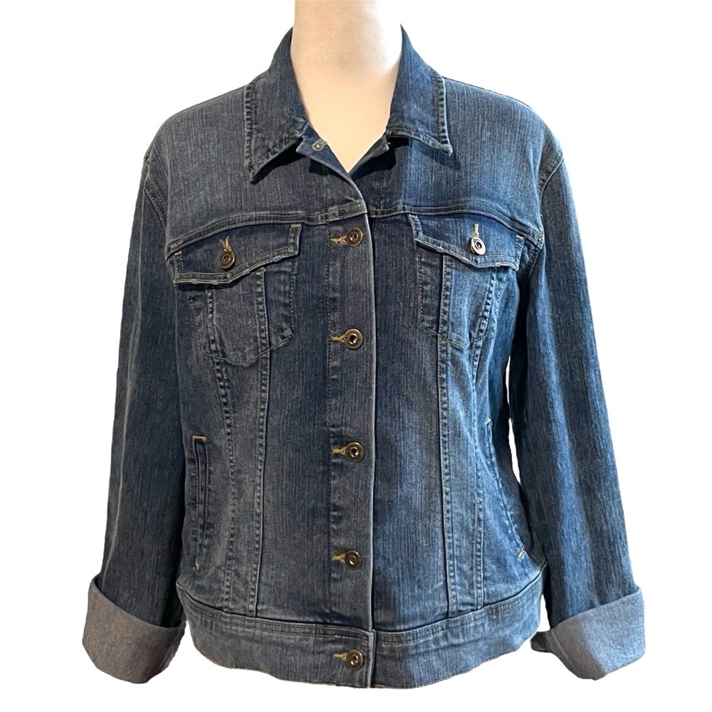 Ella Moss Structured Denim Blue Jean Jacket